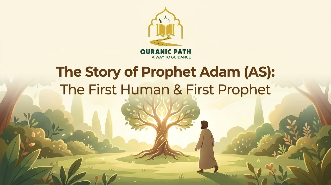 Islamic geometric background representing the story of Prophet Adam AS — Quranic Path