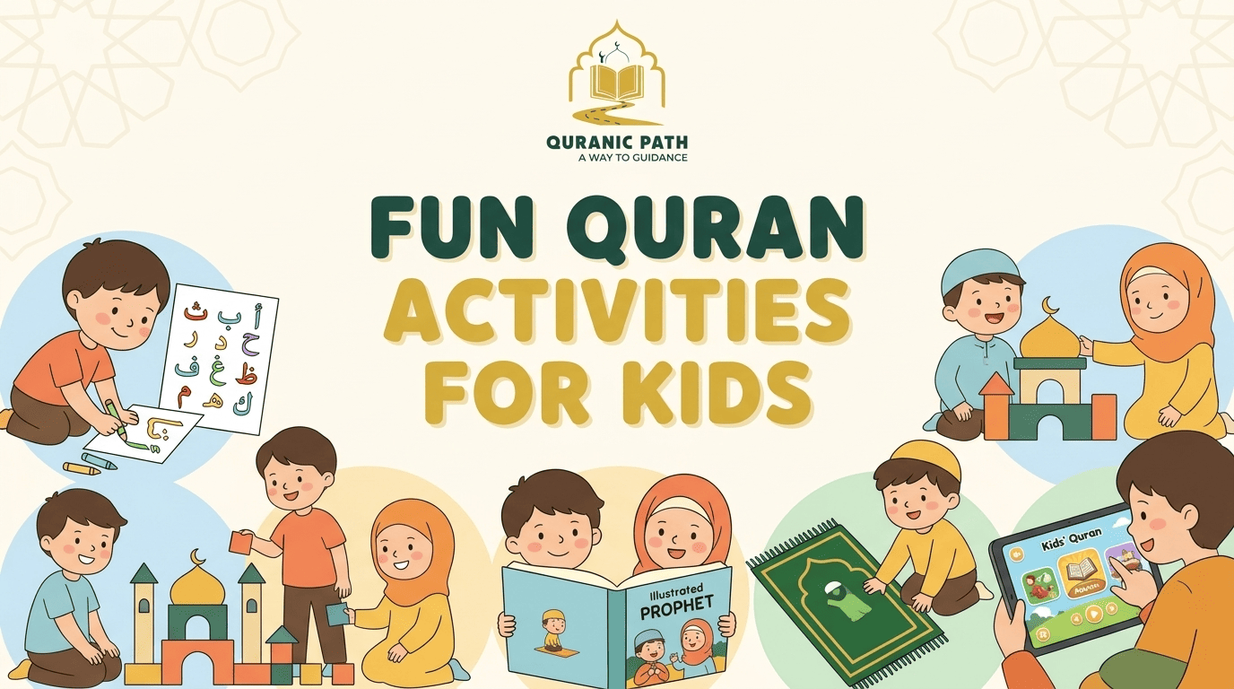 Children doing Quran activities at home — Quranic Path