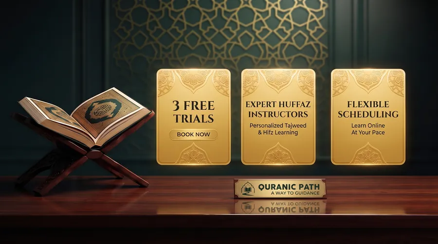 Student booking a free Quran trial class online