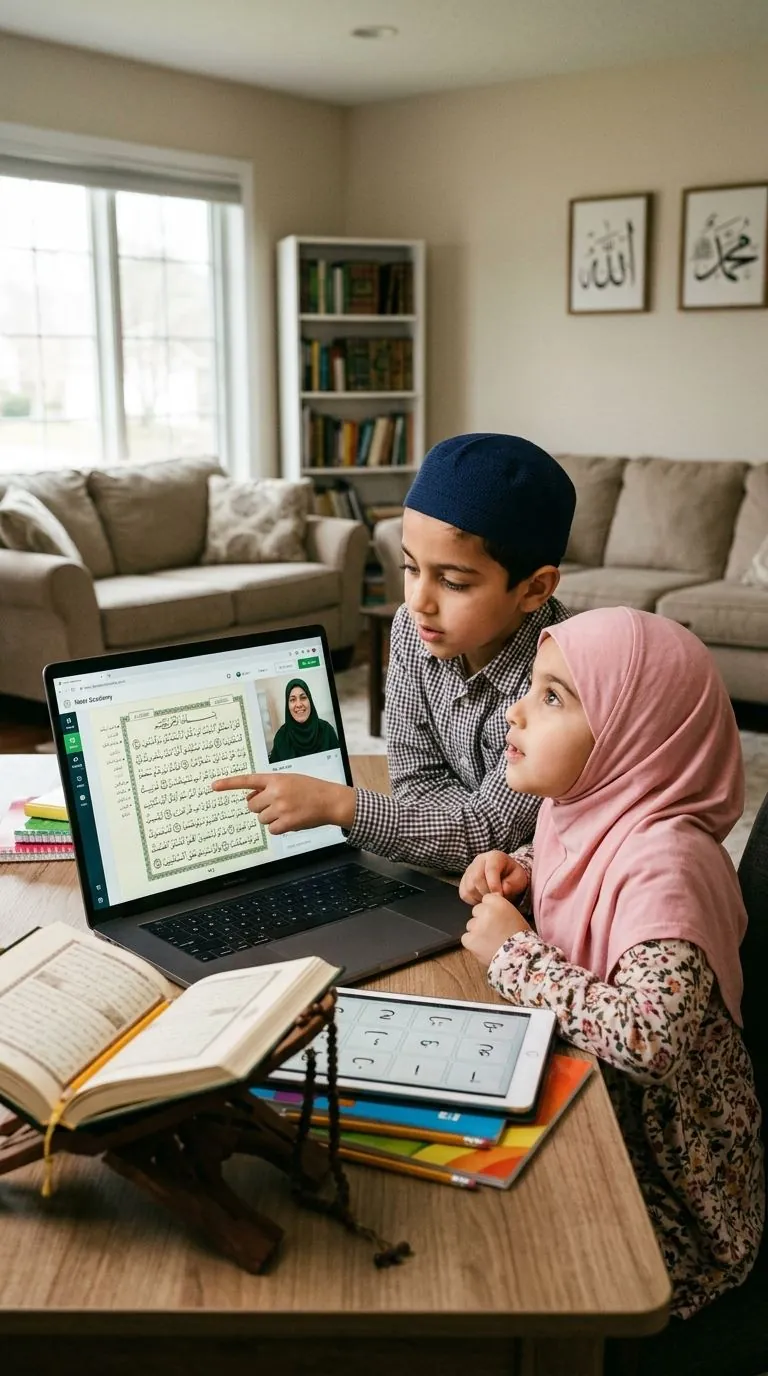 Adult student in a Tafseer online class